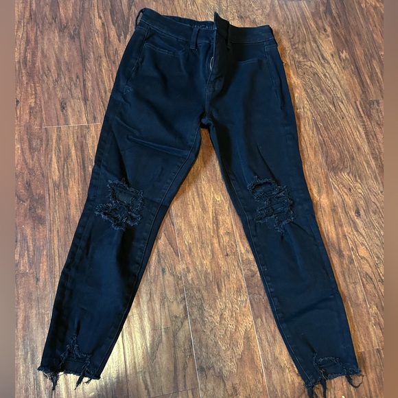 EUC Black American Eagle jeggings, size 6 x-short 🖤 - Picture 1 of 8